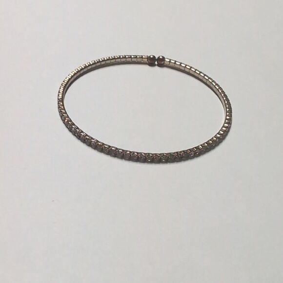 122‎ Silver Rhinestones Cuff Bracelet - Picture 3 of 5